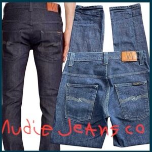Nudie Thin Finn Org. Dry Dark Grey Slim Jeans (30x32)